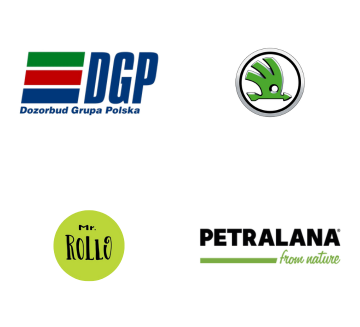 Logo firm DGP, Skoda, Mr. Rollo, Petralana